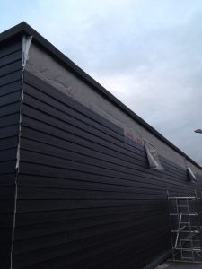 cladding in progress