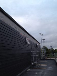 cladding in progress