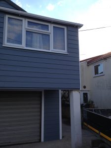 Cladding on house