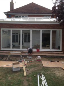 Conservatory under construction
