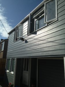Cladding on house