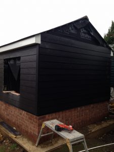 cladding added to outbuilding